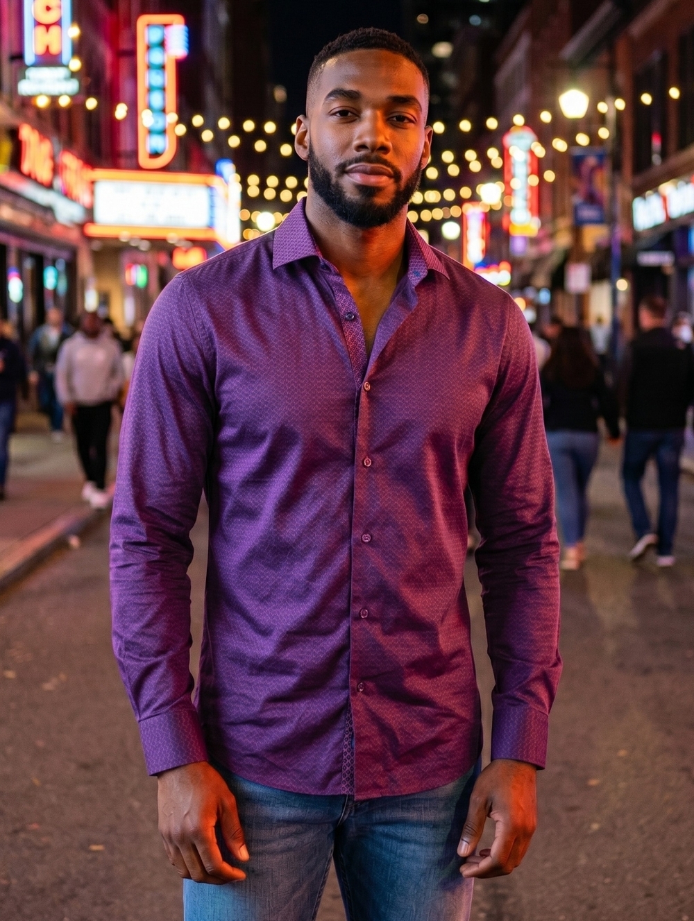 Vince Camuto Dress Shirt Purple Business Casual Work Button Down Men's S